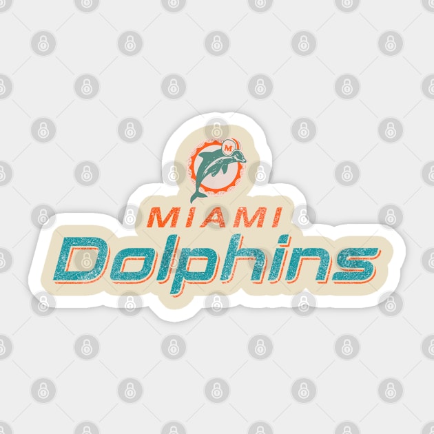 Miami-Dolphin-Retro Sticker by harrison gilber